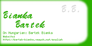 bianka bartek business card